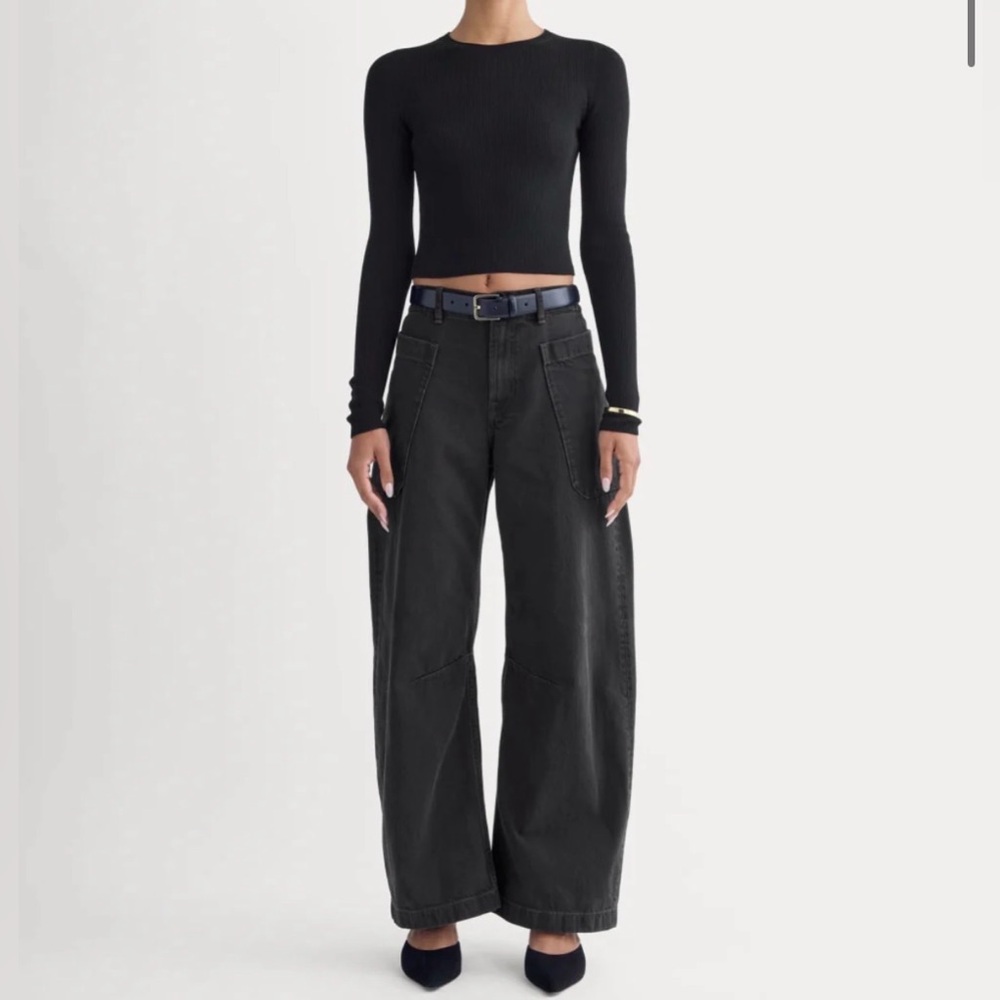 Everlane The Gardener Pull-On Jean in Washed Black